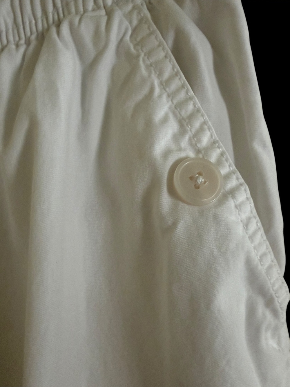 KIM ROGERS PETITE WHITE COTTON CROPPED CAPRI PANTS Elastic Drawstring Waist - Picture 8 of 11